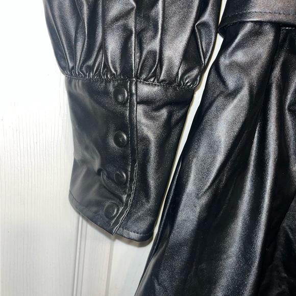 Fashion Nova Black Faux Leather Dress - Picture 6 of 9